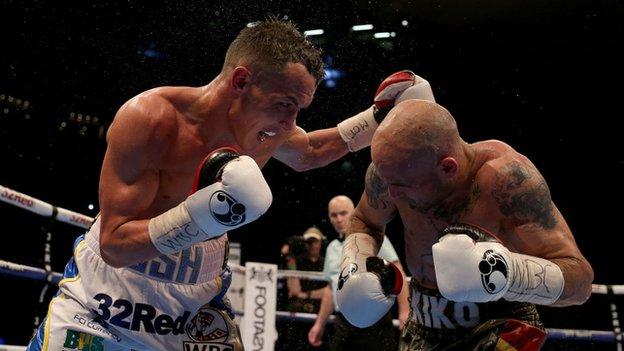 Josh Warrington and Kiko Martinez