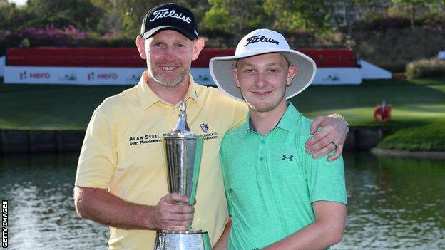 Jack Gallacher has been caddying for his father ever since quitting school at 17