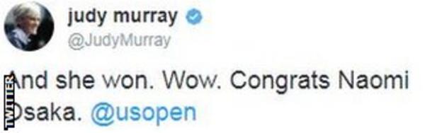 Judy Murray tweets