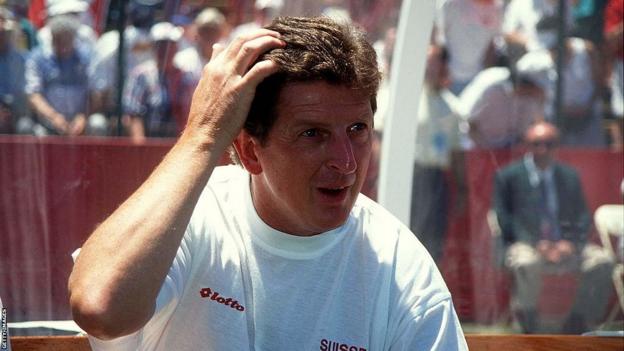 Roy Hodgson managing Switzerland at the 1994 World Cup