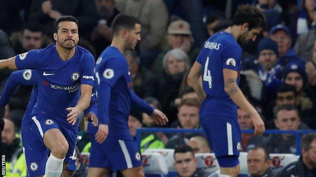 Eden Hazard (centre) and Cesc Fabregas (right)