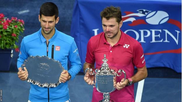 Novak Djokovic ((left) and Stan Wawrinka