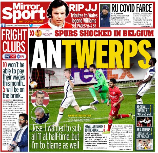 Friday's back pages BBC Sport