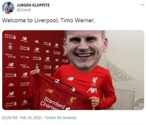 Liverpool fan tweet