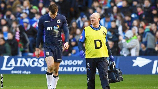Kinghorn limped off in Scotland's Six Nations defeat to Wales