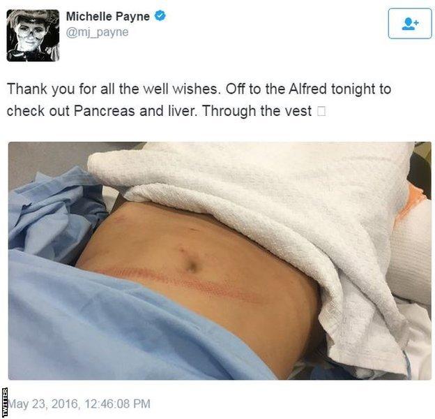 Tweet from jockey Michelle Payne