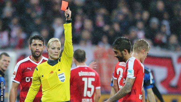 Bibiana Steinhaus has refereed in Germany's second tier