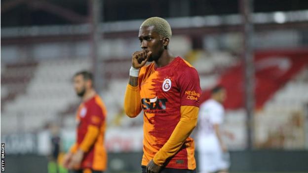 Nigeria's Henry Onyekuru during his latest loan spell with Turkey's Galatasaray