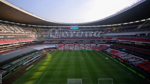 A general view of the Azteca Stadium