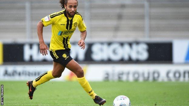 Marcus Harness in action for Burton
