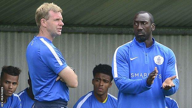 David Oldfield and Jimmy Floyd Hasselbaink