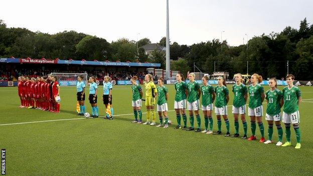 Inver Park in Larne was hosting its first-ever senior international match