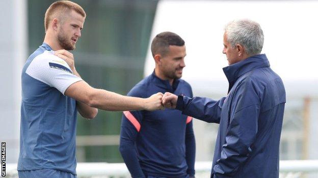 Eric Dier and Jose Mourinho