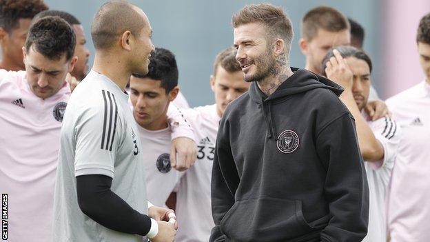 David Beckham (right)