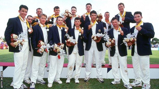 Brad Young, third from the right on the back row, was part of a strong Australia team which had to settle for silver