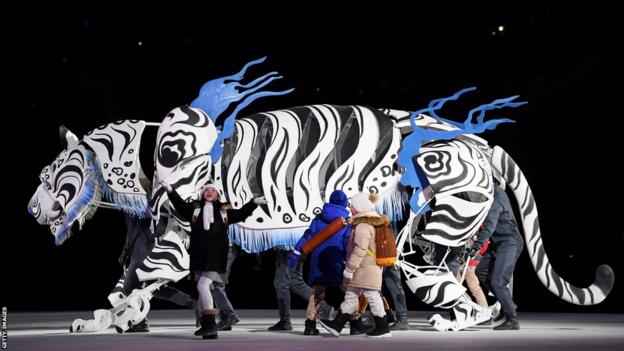 Tiger inside the Olympic Stadium