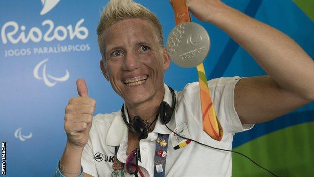 Marieke Vervoort and her Rio silver medal