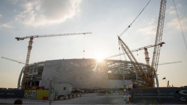 Fifa World cup stadium under construction in Qatar