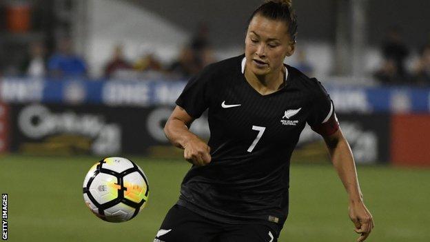 Ali Riley in action for New Zealand