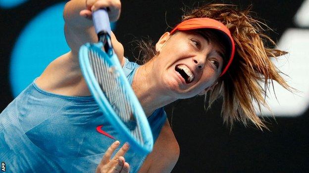 Australian Open 2019: Maria Sharapova defending Caroline Wozniacki - BBC Sport