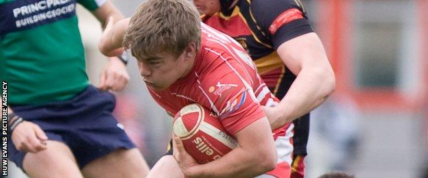 Jack Roberts in action for Llandovery in 2012