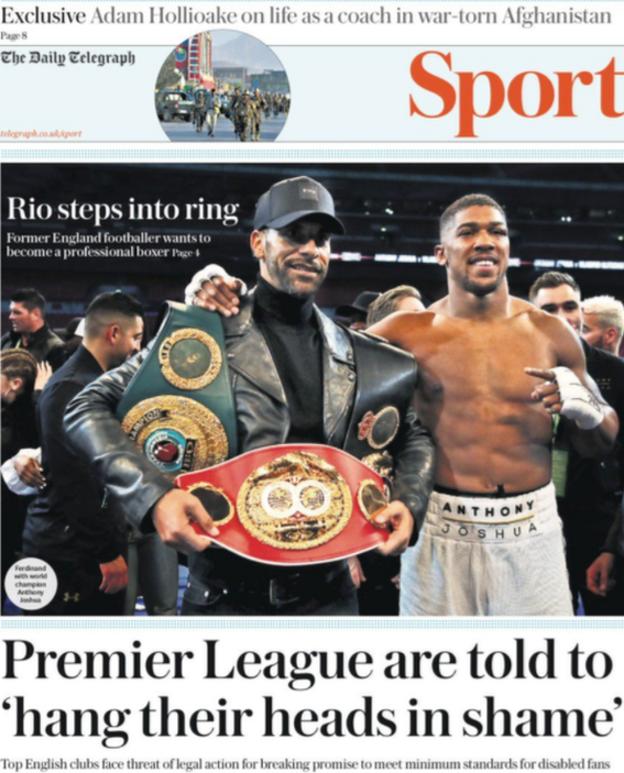 Rio Ferdinand wants to become a professional boxer, reports the Daily Telegraph