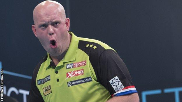 Michael van Gerwen: PDC world champion wins fifth straight Masters