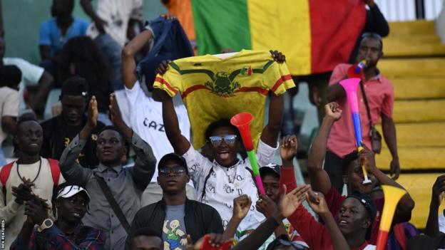 Mali fans watching a game during U23 Afcon 2023