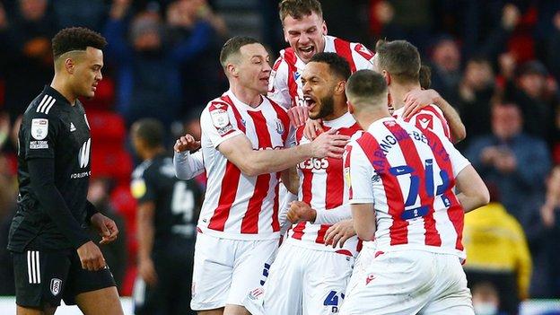 Lewis Baker equalised for Stoke on his full league debut