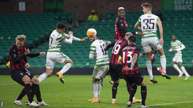 Celtic 1 3 Ac Milan Scots Come Up Short In Europa League Opener Bbc Sport