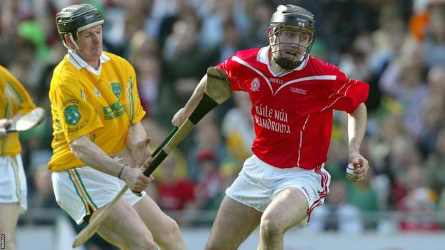 Gregory O'Kane in action for Dunloy against Newtownshandrum in the 2004 All-Ireland Club Final