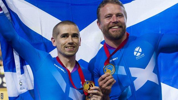 Para cyclist Neil Fachie (left) has welcomed the £8m boost to the sport