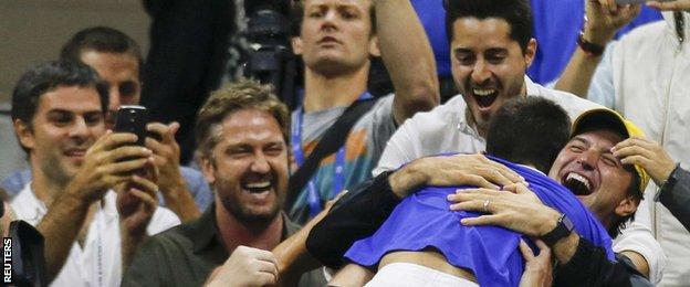Gerard Butler and Novak Djokovic