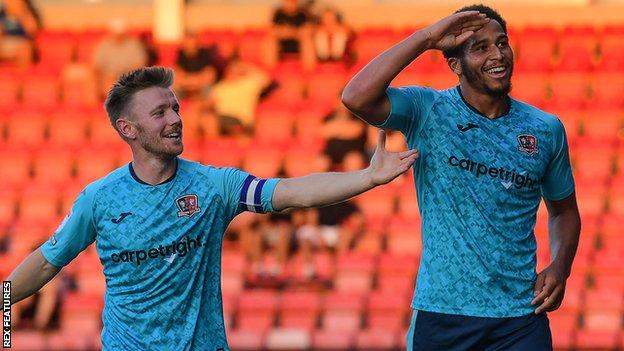 Cheltenham Town 0-7 Exeter City: Grecians get record away win with League Cup victory - BBC Sport