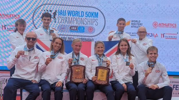 Team GB celebrates success at the IAU 50km World Championship