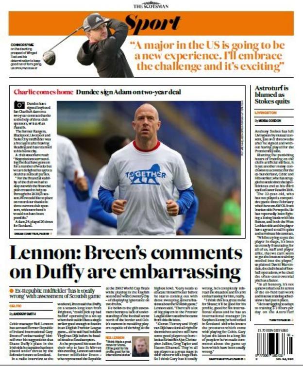 Scotsman back page