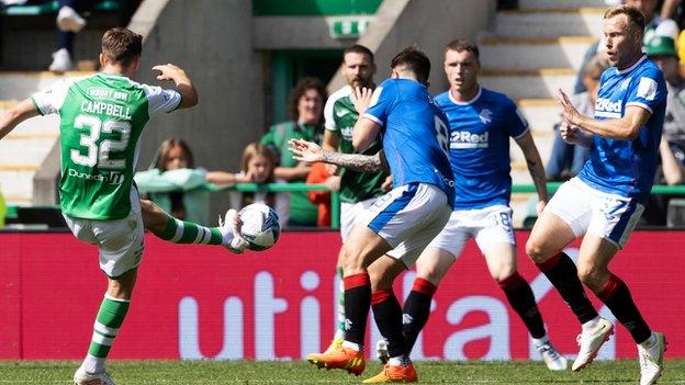 Josh Campbell's unerring strike from 25 yards earned Hibs a dramatic point