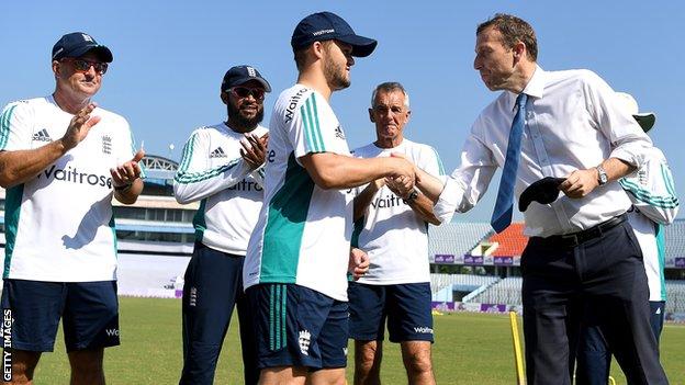 Ben Duckett receives his England cap