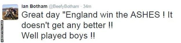 Sir Ian Botham tweet