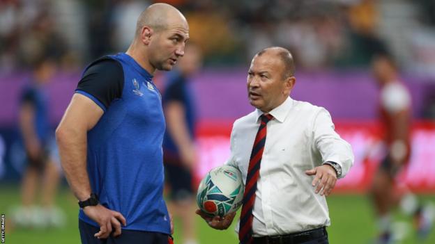 Steve Borthwick and Eddie Jones