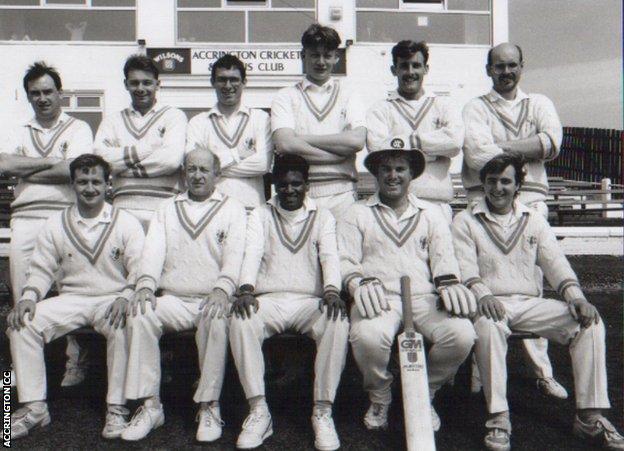 Accrington CC team photo from 1991