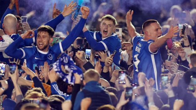 Portsmouth players celebrating