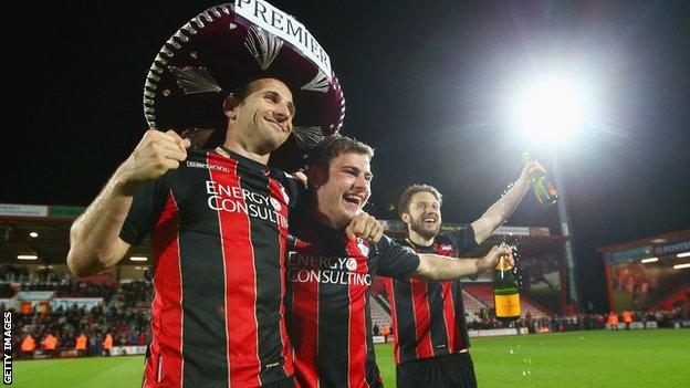 Bournemouth win promotion from the Championship