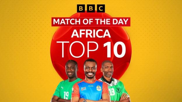 Match of the Day Africa logo featuring its three presenters