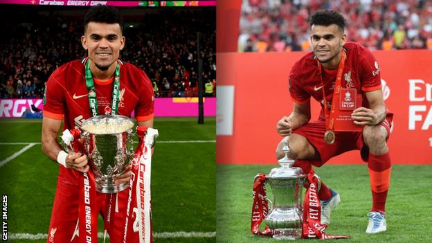 Luis Diaz with both cups