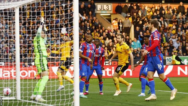 Crystal Palace's Joachim Andersen scores an ain  extremity   and Wolverhampton Wanderers archetypal  astatine  Molineux