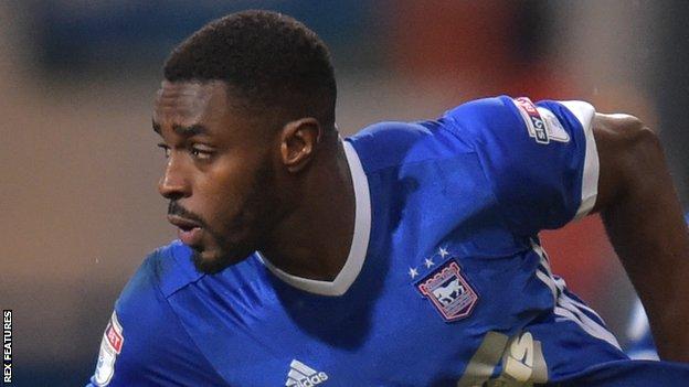 Mustapha Carayol in action for Ipswich.