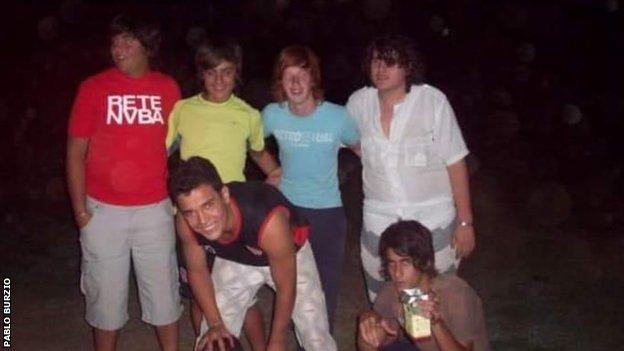 Paolo Dybala and teenage friends