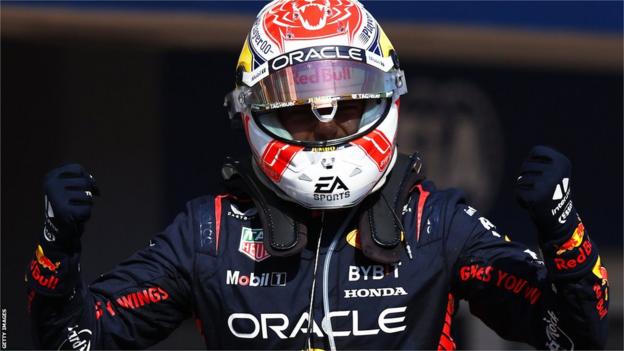Max Verstappen celebrates winning the Hungarian Grand Prix
