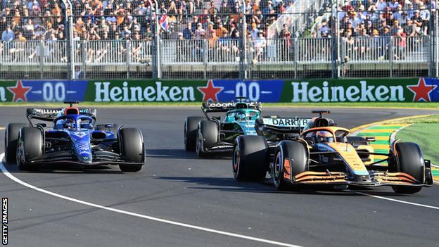 Alex Albon on track in Melbourne